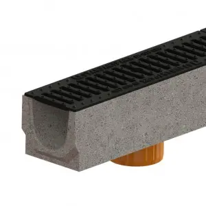 Kit rigola FB BASE LN100 Hext.125 gratar fonta clasica C250 iesire verticala 1000x140x125 (0400009203031)