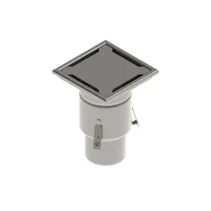 Sifon INOX STAINLESS 200x200 cu capac fante iesire verticala DN110 R50 200x200x278 (0521.10.11.2)