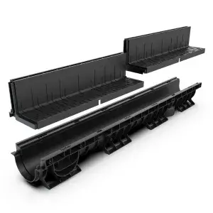 Kit rigola PP BASE LN100 Htot.200 gratar PP BASE tip fanta L H100 A15-C250 1000x156x200 (0801002087L100)