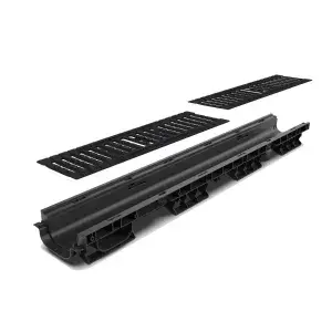 Kit rigola PP BASE LN100 Hext.80 gratar FONTA protector (antiderapare) C250 1000x156x80 (08010203032)