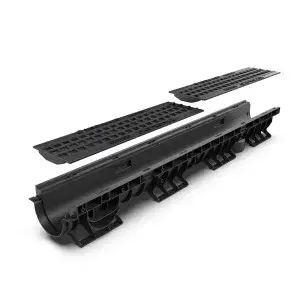 Kit rigola PP BASE LN100 Hext.120 gratar FONTA grila B125 1000x156x120 (0802020402)