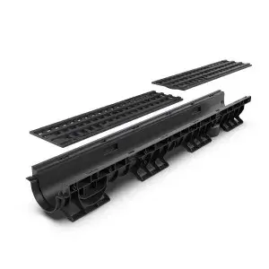 Kit rigola PP BASE LN100 Hext.120 gratar PP A15 1000x156x120 (0802020801)