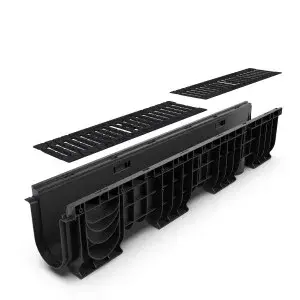 Kit rigola PP BASE LN100 Hext.200 gratar FONTA protector (antiderapare) C250 1000x160x200 (08040203032)