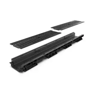 Kit rigola PP BASE LN100 Hext.60 gratar FONTA clasica C250 1000x156x60 (08050203031)