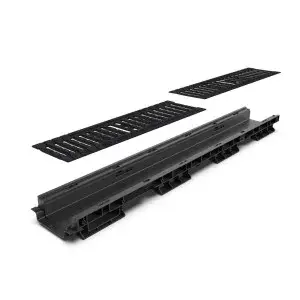 Kit rigola PP BASE LN100 Hext.60 gratar FONTA protector (antiderapare) C250 1000x156x60 (08050203032)