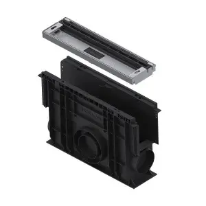 Kit camin colector PP BASE LN100 Htot.375 cu element de inspectie OZ tip fanta L H25 A15 500x160x375 (080801875L25)