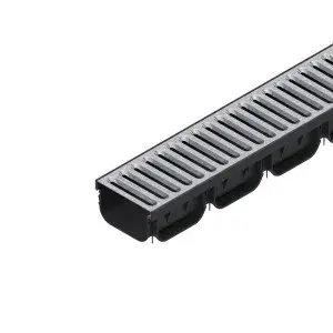 Kit rigola PP EASY 2 LN100 Hext.70 gratar OZ A15 1000x125x70 (0881011)