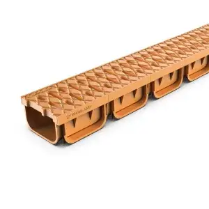 Kit rigola PP EASY 2 LN100 Hext.70 gratar PP Nisip A15 1000x125x70 (08818-NS)