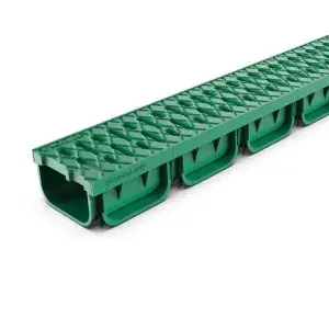 Kit rigola PP EASY 2 LN100 Hext.70 gratar PP Verde A15 1000x125x70 (08818-V)