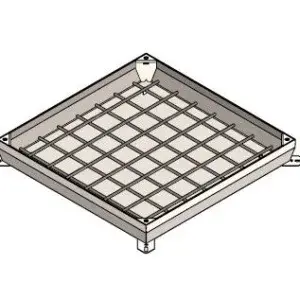 Capac OZ URBAN UNIFILL ASCUNS patrat 790x790 PL.700x700 Hext.100 Hin.62 cu inchizator B125 (30417.10-3)