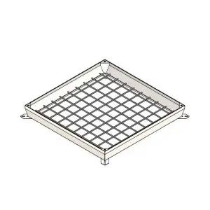 Capac OZ URBAN UNIFILL ASCUNS patrat 1000x1000 PL.900x900 Hext.120 Hin.80 cu inchizator B125 (30419.12-3)