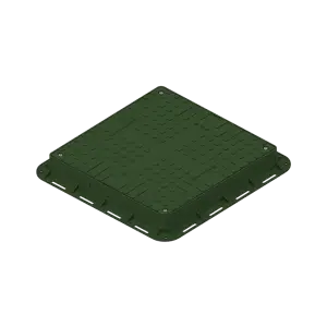 Capac PP URBAN Verde patrat necarosabil 700x700 PL.550x550 Hext.80 cu 4 inchizatoare A15 (35487-22)