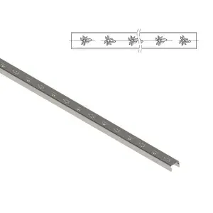 Gratar INOX BASE model palm tree Hext.17.4 pt gratar OZ tip Fanta 1000x28.5x17.4 (6965-PD)