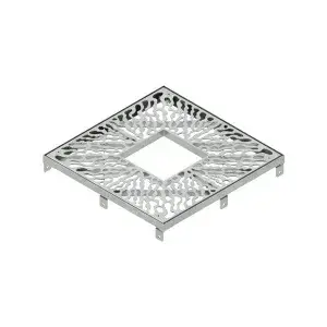 Gratar OZ TERRA patrat protectie copaci fixare ancore 800x800 Din.300x300 Hext.40 pietonal (917911-2)
