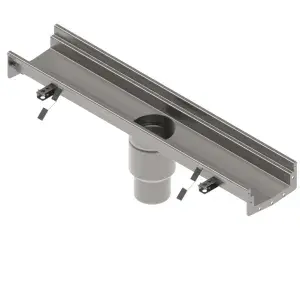 Rigola INOX STAINLESS modulara Nr 1 cu DN150 Hext.80 1000x210x80 si iesire verticala centrala DN110 (992951)