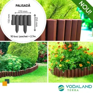 Palisada PP TERRA Antracit H255, 10buc pachet, Ltot 2.7m, 270x255 (PA27PP10-AT)