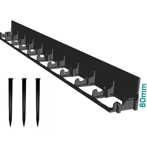 Kit Bordura PP TERRA pt pavaj NEW FIX L=1 m, 3 ancore incluse, H80 (SB80B3A)