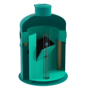 Separator hidrocarburi GRP OilBase OB1-20(100)LS D1800 H2515 TN2000 Ø315 (SHOB1-20/100LS)