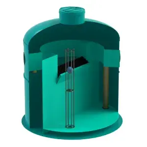 Separator hidrocarburi GRP OilBase OB1-35(175)LS D2400 H2570 TN3500 Ø400 (SHOB1-35/175LS)